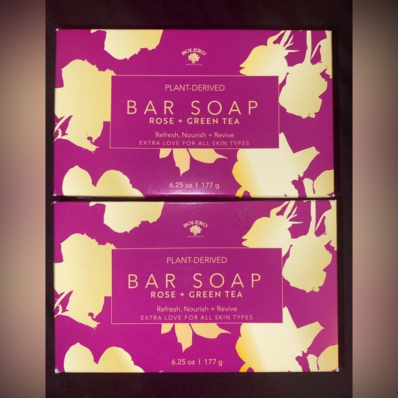 Bolero Beverly Hills Other - BUNDLE of Bolero Beverly Hills PLANT-DERIVED BAR SOAP ROSE+GREEN TEA